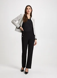 Veste en tissu bouclé et haut sans manches
