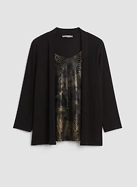 Pull illusion à motif peau de serpent