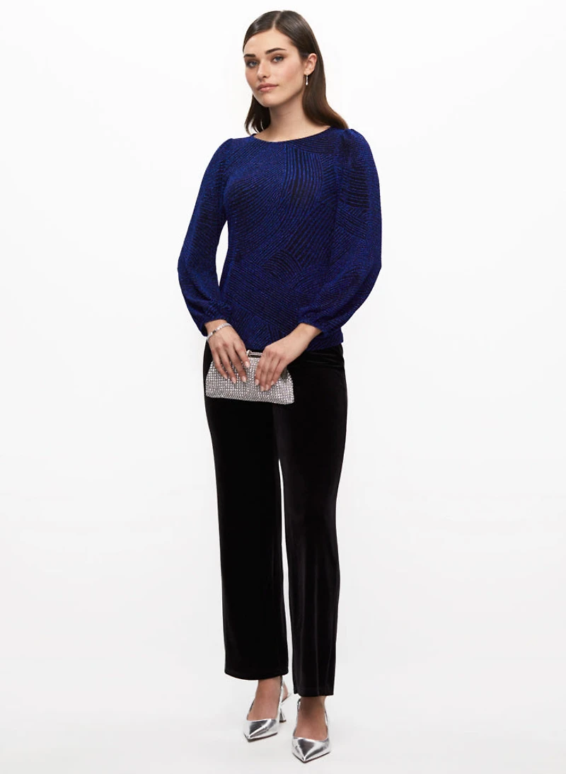 Metallic Top & Velour Pants