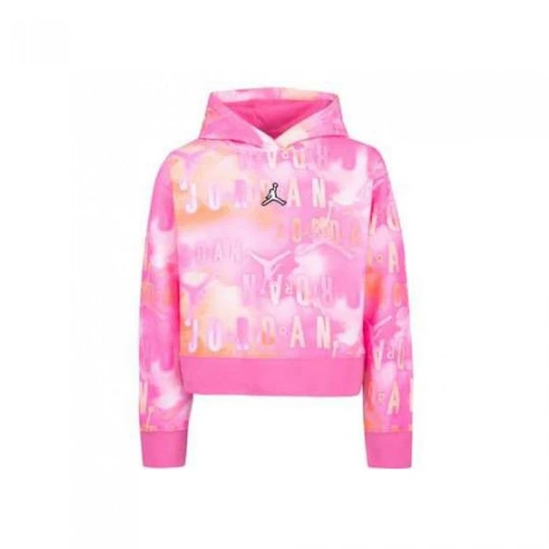 Jordan Girls Essentials AOP Boxy Teen Hoodie - Pink