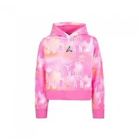 Jordan Girls Essentials AOP Boxy Teen Hoodie - Pink