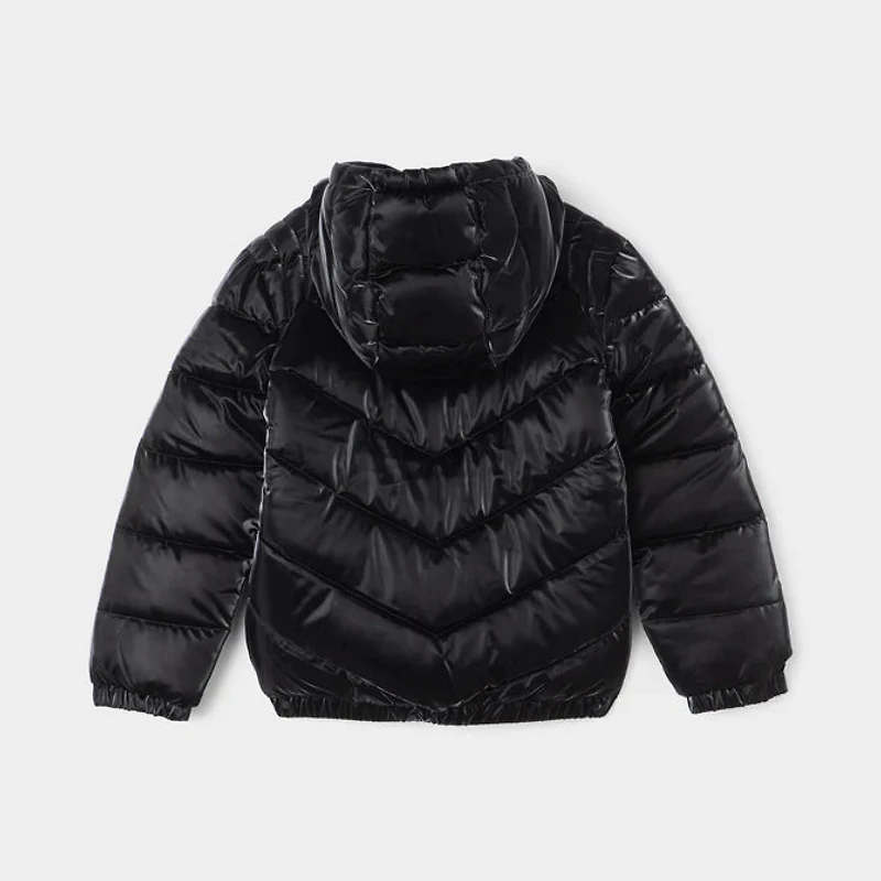 Jordan Child Girls' Chevron Quilted Jacket / Black