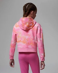 Jordan Girls Essentials AOP Boxy Teen Hoodie - Pink