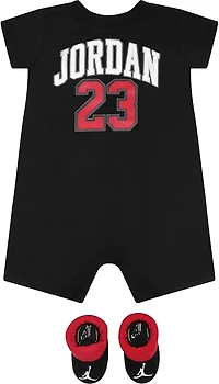 Jordan Baby Boys 23 Logo Romper and Booties 2 Piece Set