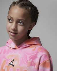 Jordan Girls Essentials AOP Boxy Teen Hoodie - Pink