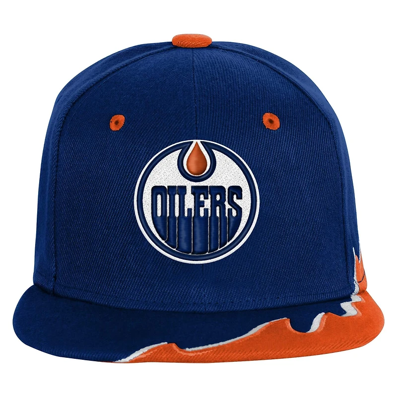 Youth Edmonton Oilers Mitchell & Ness Rising Tide Snapback Hat