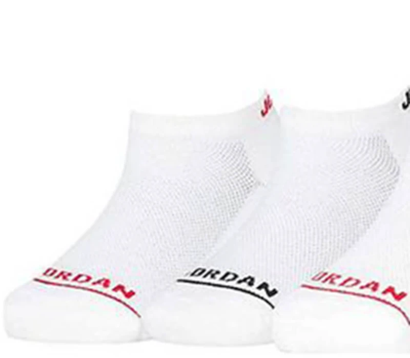 Junior Jordan Legend No Show White Socks (6pk)
