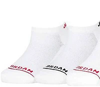 Junior Jordan Legend No Show White Socks (6pk)