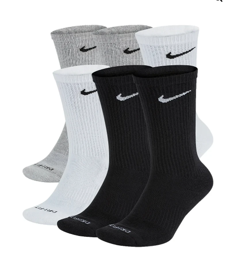 NIKE NIKE EVERYDAY 6PK CREW - MULTI SOCKS