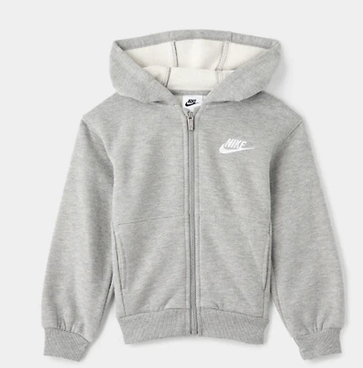 Nike Sportswear Child Boys' Club Fleece Full Zip Hoodie / Dark Grey He