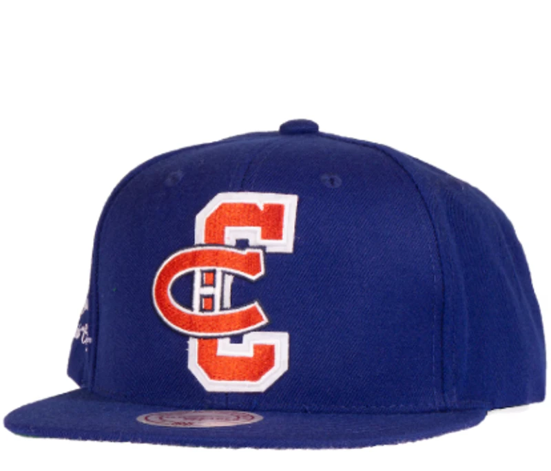 Men's Montreal Canadiens Mitchell & Ness Navy Varsity Graduation Snapback - Hat