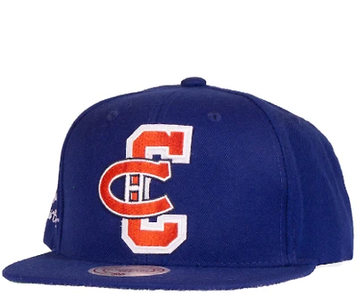 Men's Montreal Canadiens Mitchell & Ness Navy Varsity Graduation Snapback - Hat