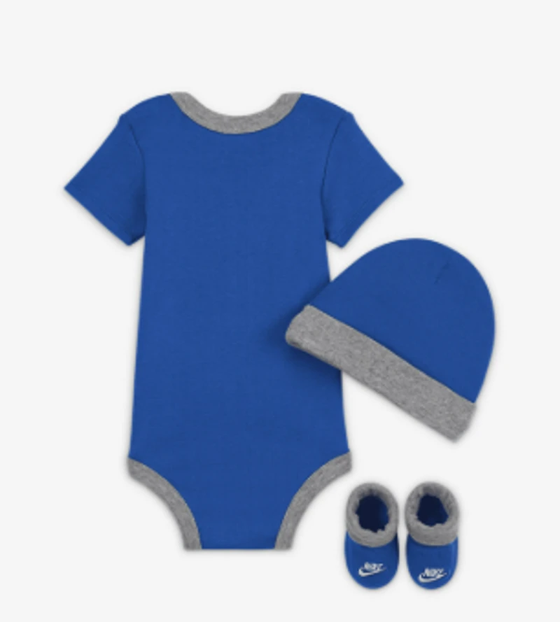 Baby Nike Bodysuit, Hat and Booties 3-PC Box Set