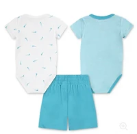 Nike Essentials Baby (0-9M) 3-Piece Striped Swooshfetti