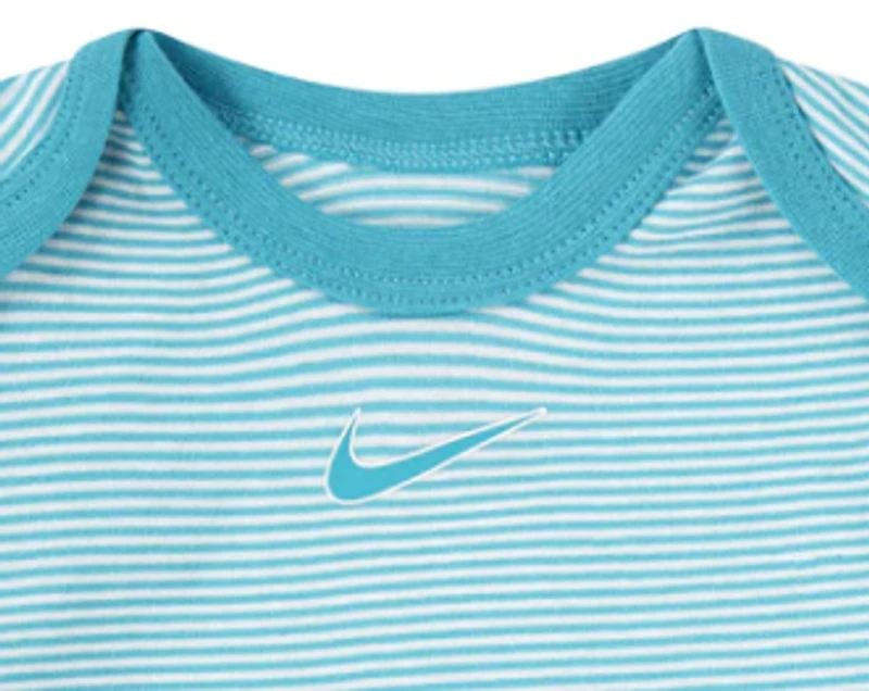 Nike Essentials Baby (0-9M) 3-Piece Striped Swooshfetti