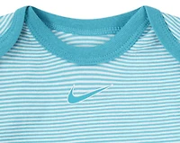 Nike Essentials Baby (0-9M) 3-Piece Striped Swooshfetti