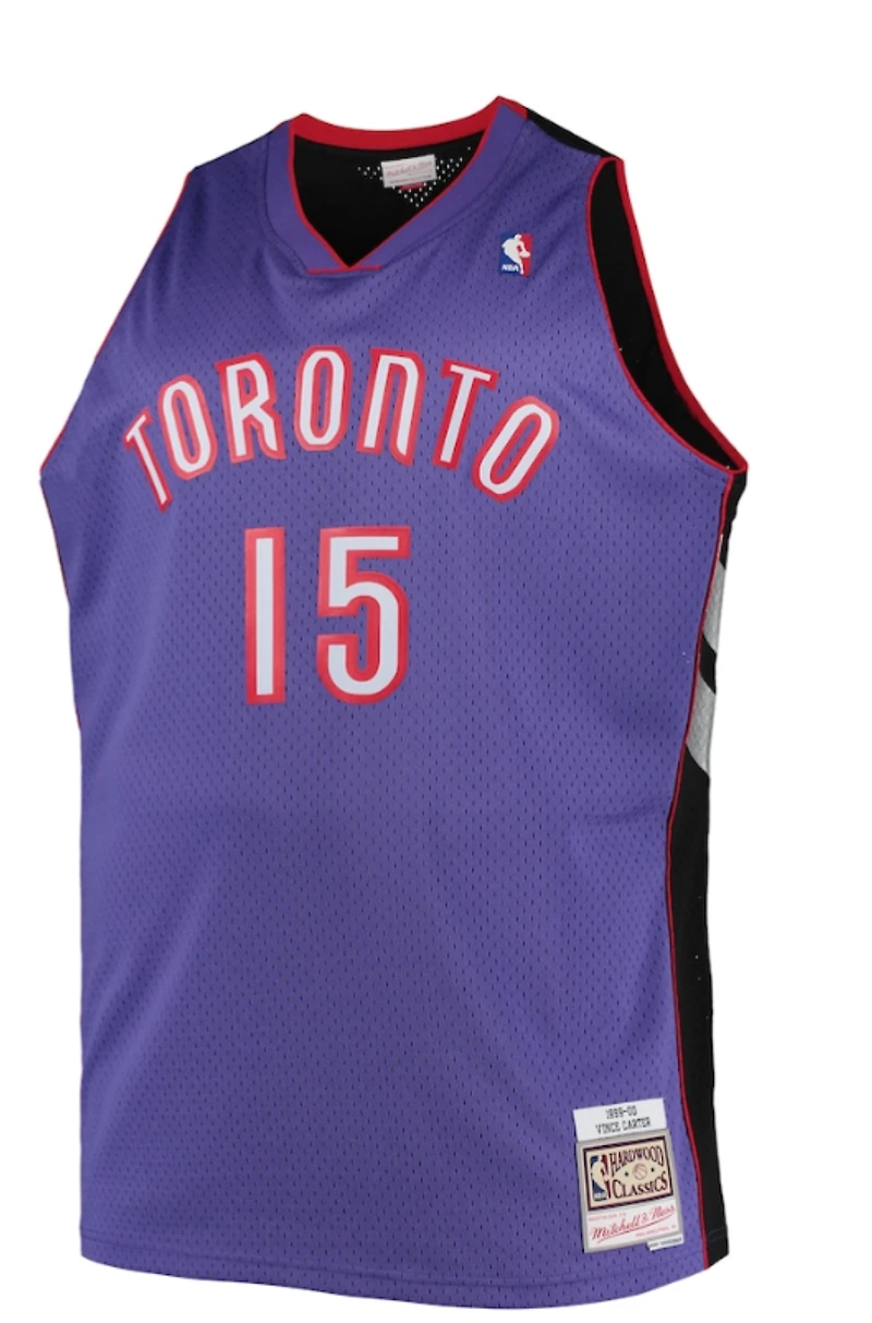 Men's Mitchell & Ness Vince Carter Purple Toronto Raptors Big Tall 1999/00 Hardwood Classics Swingman Jersey