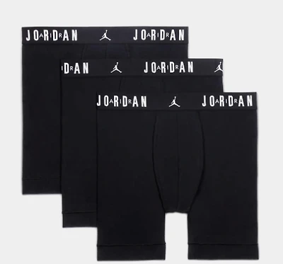 Flight Cotton 3 Pack Mens Boxers (Black)