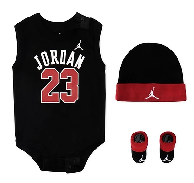 JORDAN 23 JERSEY 3 PIECE INFANT SET - BLACK