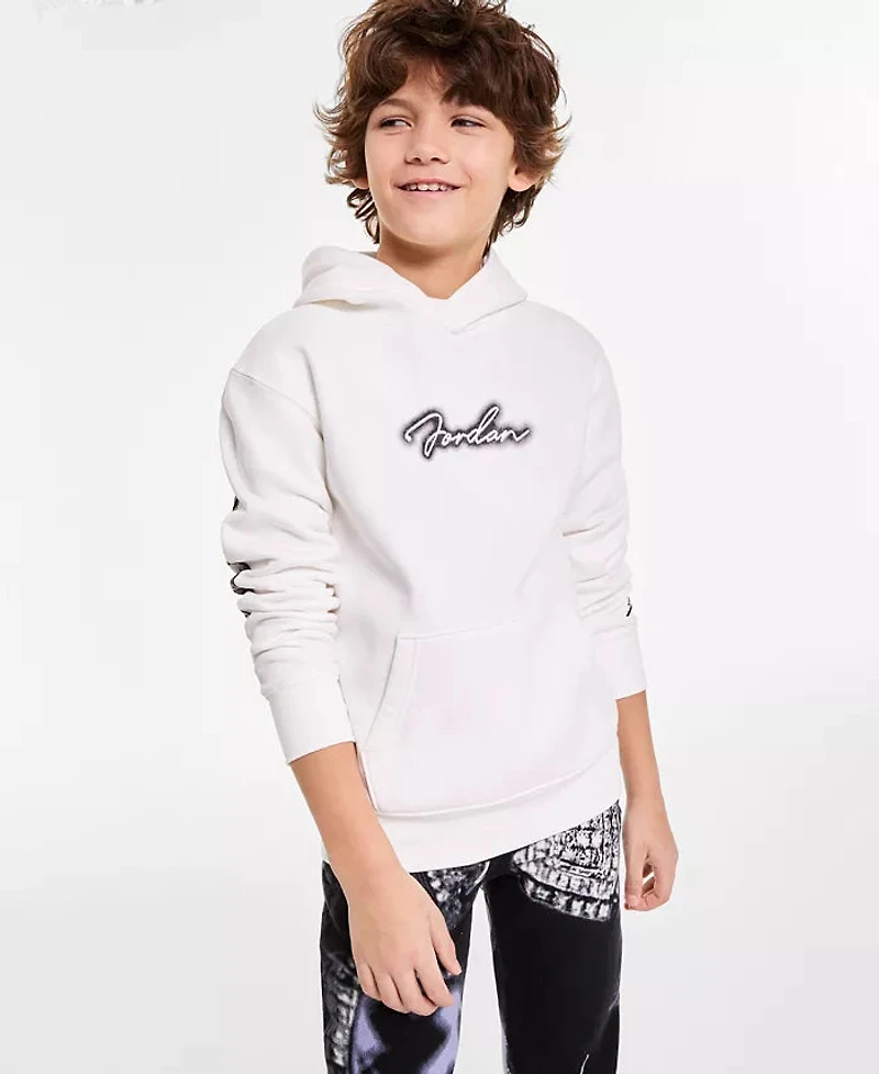 Jordan White Fleece Hoodie Boys
