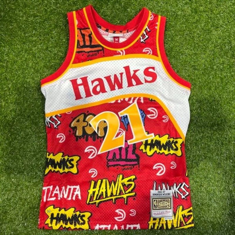 Dominique Wilkins Atlanta Hawks Mitchell & Ness NBA L Large Jersey Red