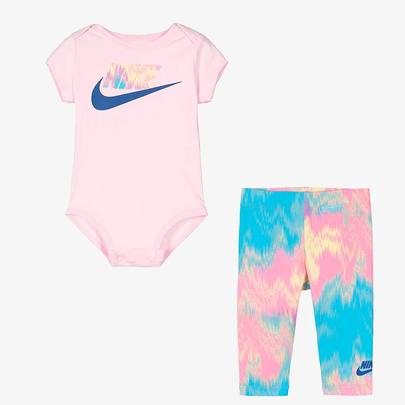 Nike Baby Girls Pink Logo Leggings Set
