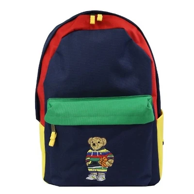 Polo Ralph Lauren BEAR Kids Backpack Bag Multi Color NEW
