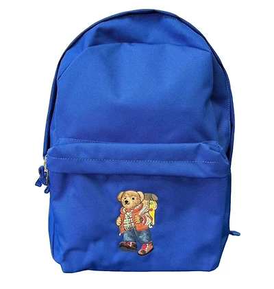 Polo Ralph Lauren Backpack Full Size Laptop Unisex Blue Bear School Bag