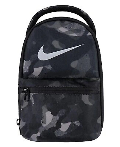 NIKE INSULATED LUNCH BAG Cooler Black with Camo One Size #9A2747-K11