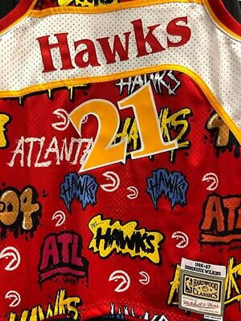 Dominique Wilkins Atlanta Hawks Mitchell & Ness NBA L Large Jersey Red