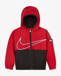 Nike Sportswear Windrunner Little Kids' Full-Zip Jacket in Red