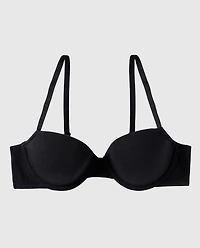 Smooth Cotton Lightly Lined Demi Bra Black