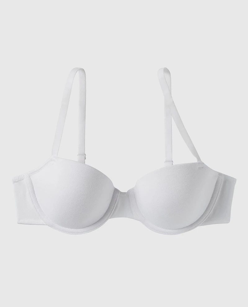 Soutien-gorge demi-buste en doux coton légèrement doublé