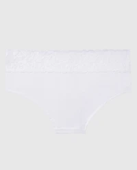 Culotte taille haute avec bordure en dentelle