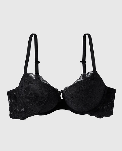 Push Up Bra with Allover Lace