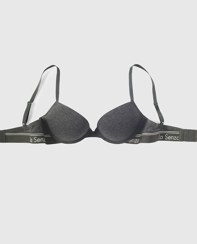 La Senza | Smooth Push Up Bra | Cotton | Ember Grey | 34B