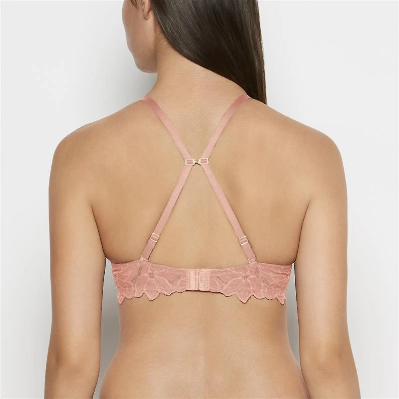 Push Up Bra with all over Reverie Lace Old Rose