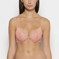 Push Up Bra with all over Reverie Lace Old Rose