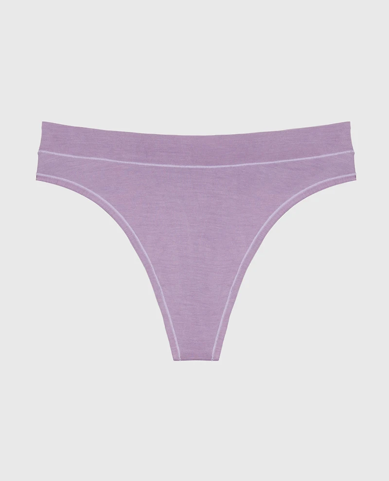 Smooth Comfort High Leg Thong Panty Purple Haze