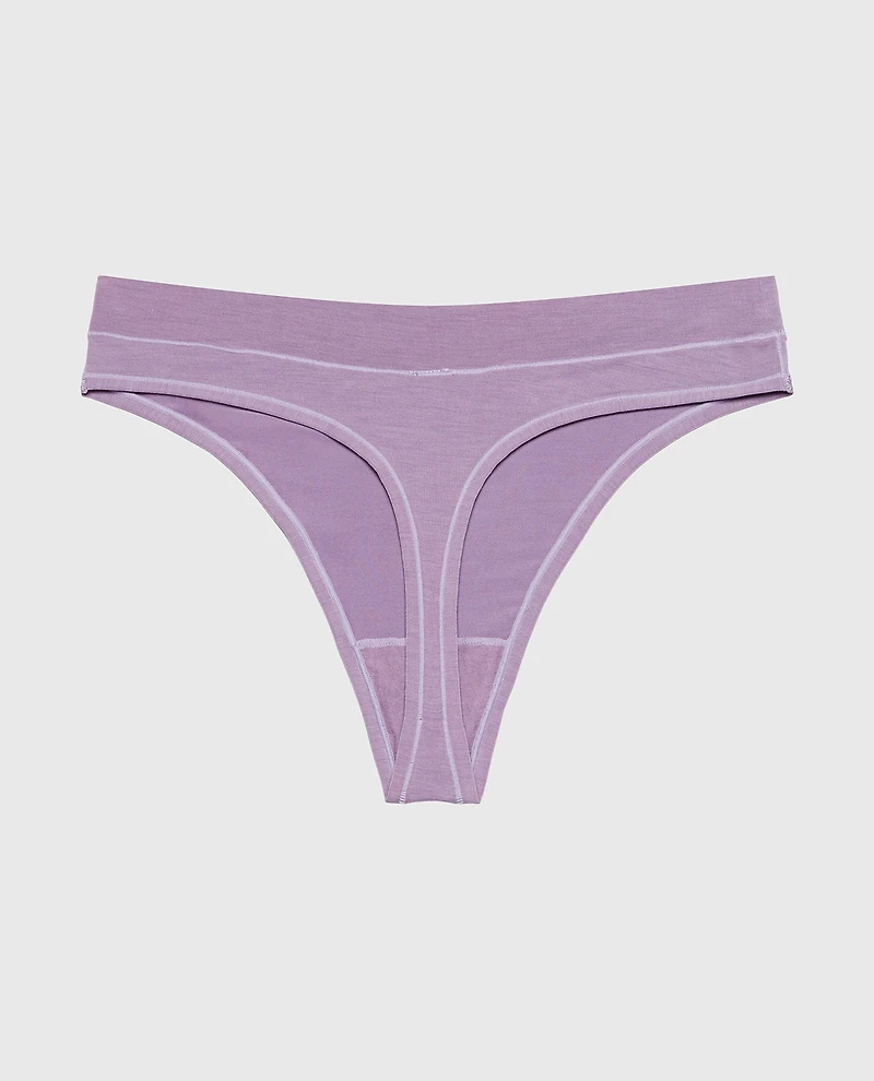 Smooth Comfort High Leg Thong Panty Purple Haze
