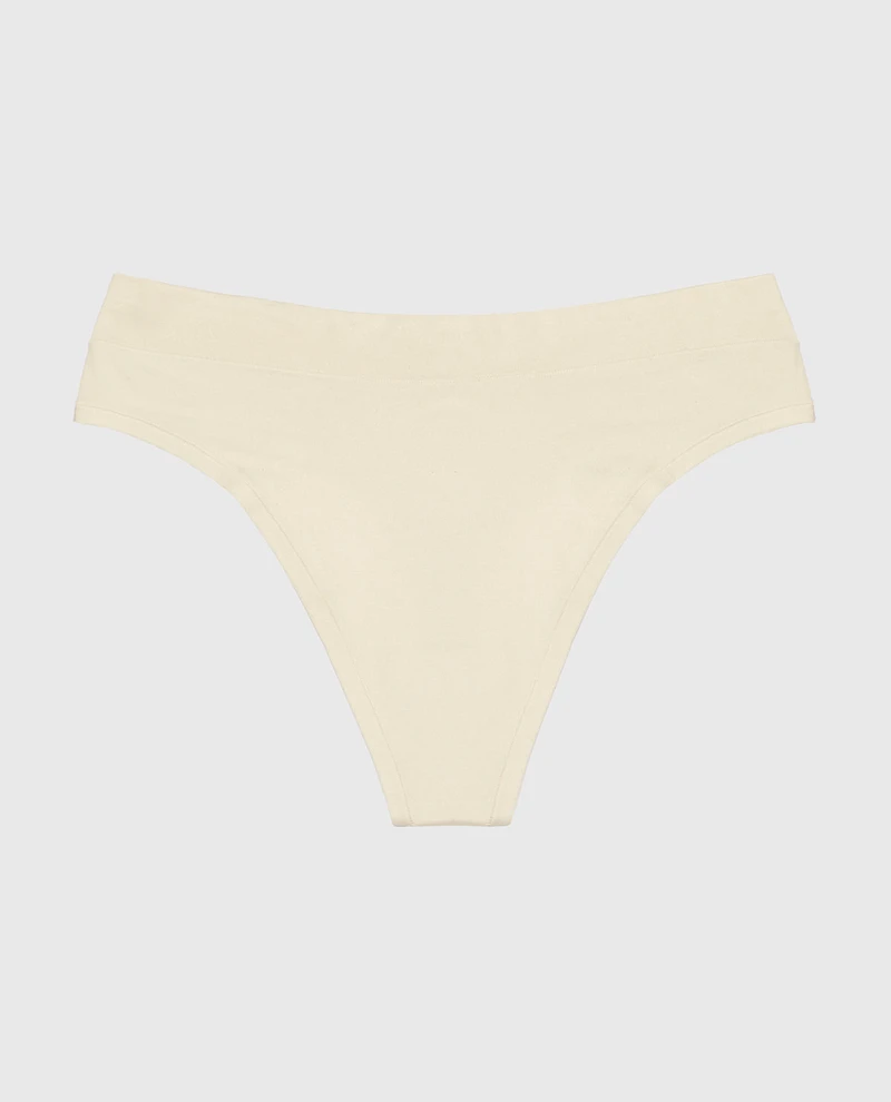 Comfort Thong Panty Oatmeal Heather