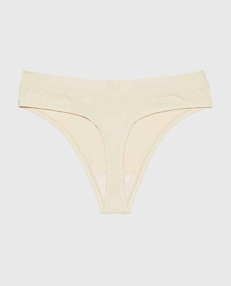 Comfort Thong Panty Oatmeal Heather