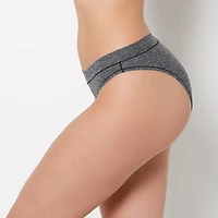 Smooth Comfort High Leg Bikini Panty Tuxedo Black