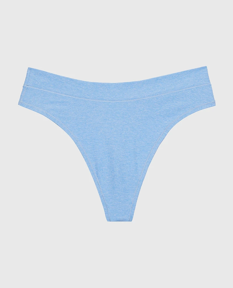 Culotte bikini échancrée confort bleu azur