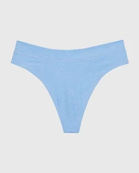 Culotte bikini échancrée confort bleu azur