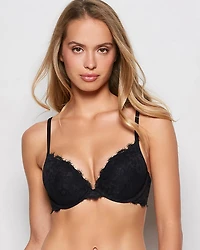 Up 2 Cup Push Bra with Allover Lace