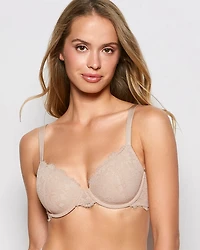 Lightly Lined Full Coverage Bra with Allover Lace Rosetan