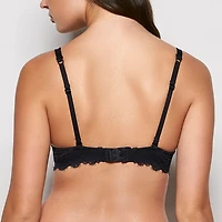 Lightly Lined Full Coverage Bra with Montreal Lace Tuexdo Black