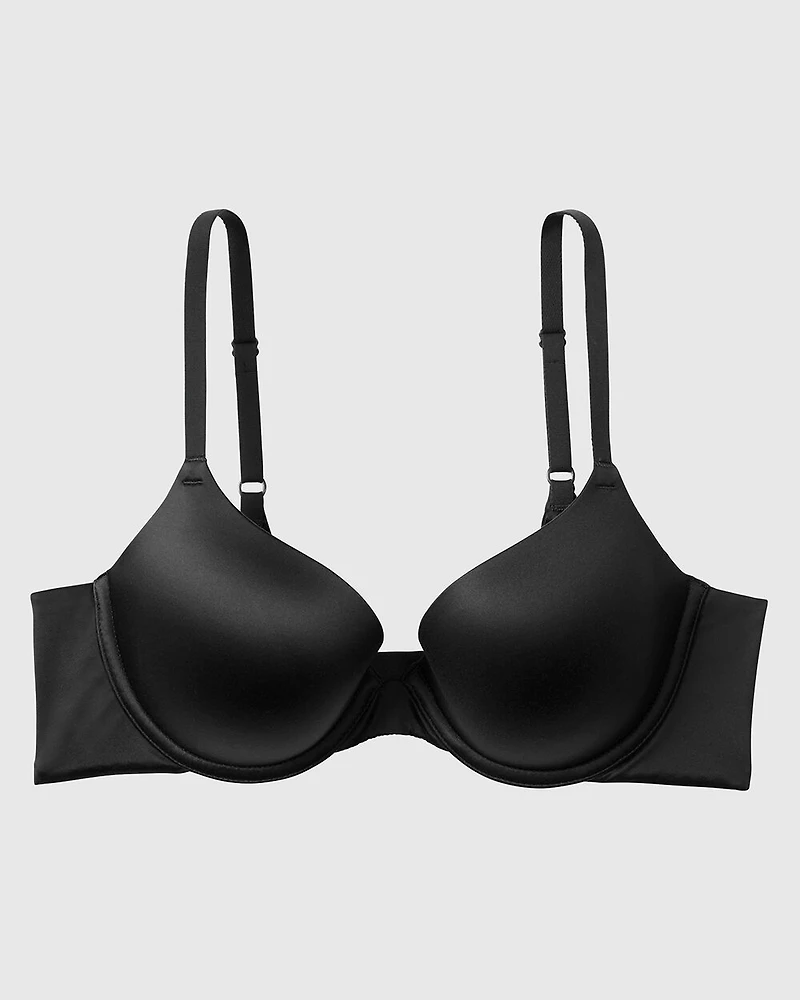 Comfort Lightly Lined Demi Bra Tuxedo Black
