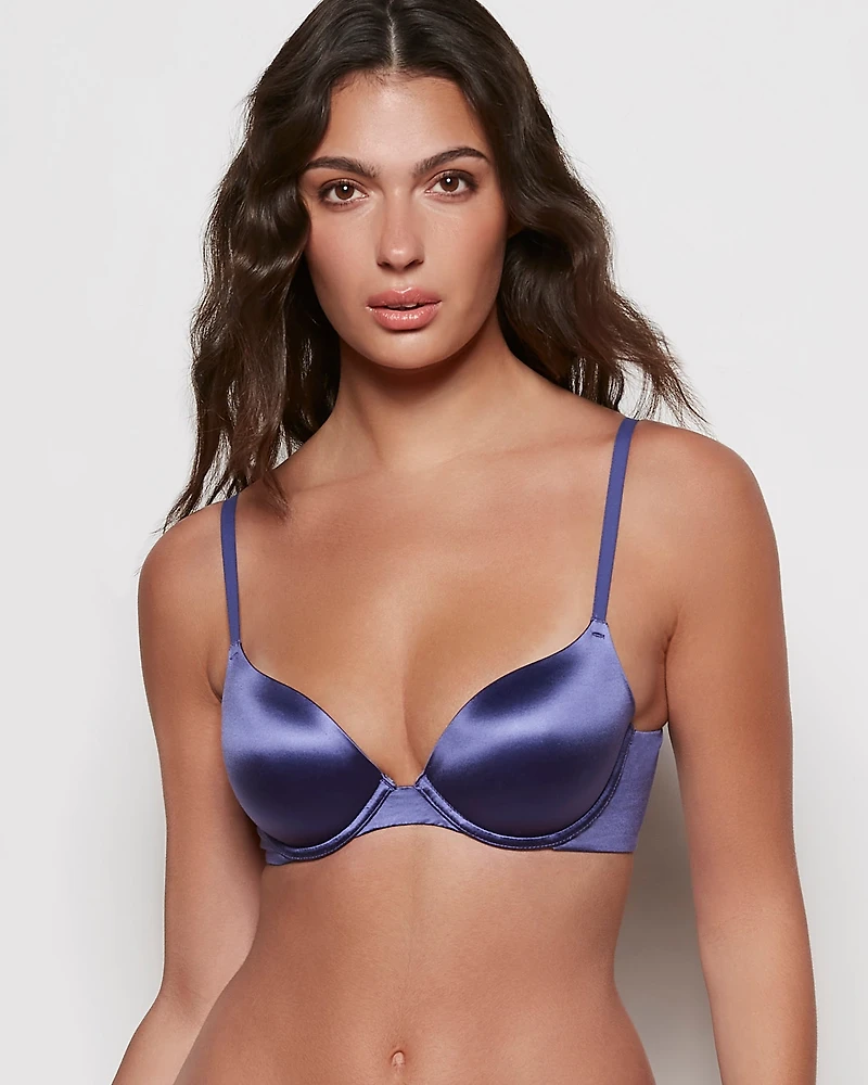 Soutien-gorge demi-buste légèrement aube bleutée